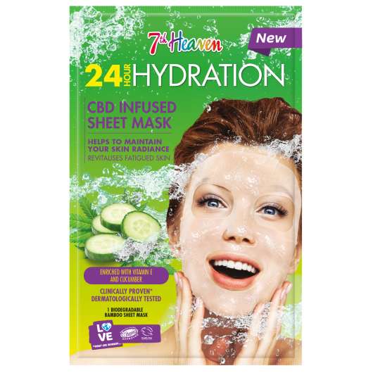 7th Heaven 24 Hour Hydration CBD Infused Sheet Mask