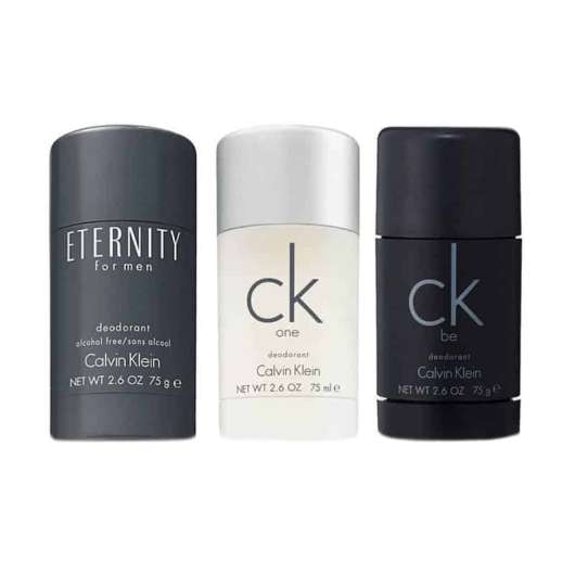 3-pack Calvin Klein Deostick Eternity + CK One + CK Be 75ml