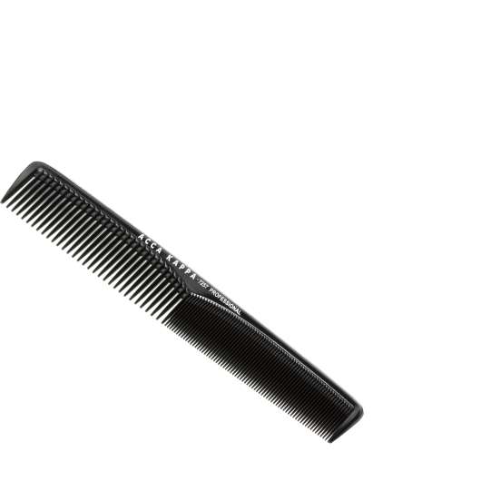 Acca Kappa Professional Styling Fine Coarse Teeth Comb – 7257 Black