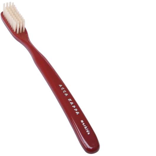 Acca Kappa Tooth Brush Vintage Hard Nylon Bristles Red
