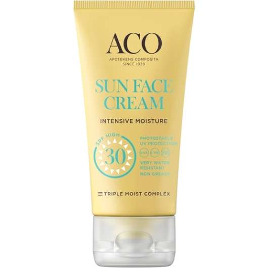 ACO Sun Face Cream SPF30 Parfymfri Solskydd Ansikte 50 ml