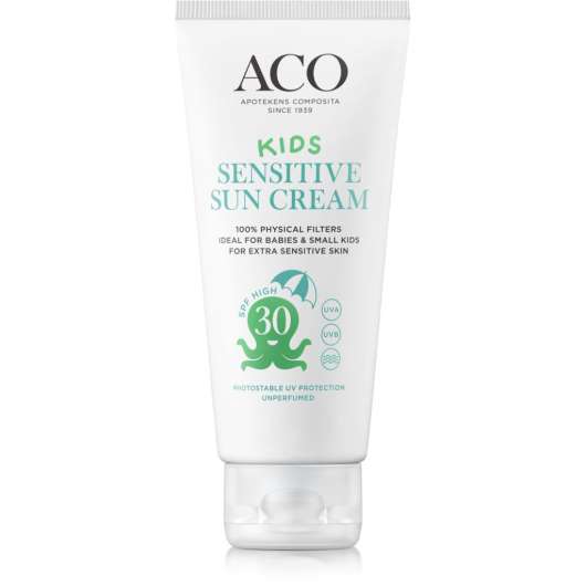ACO Sun Kids Sensitive Cream SPF30 Oparfymerad 100 ml
