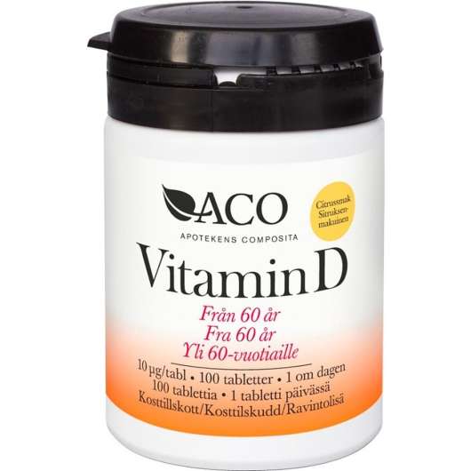 Aco Vitamin D 10µg Tuggtabletter Med Citrussmak 100 st