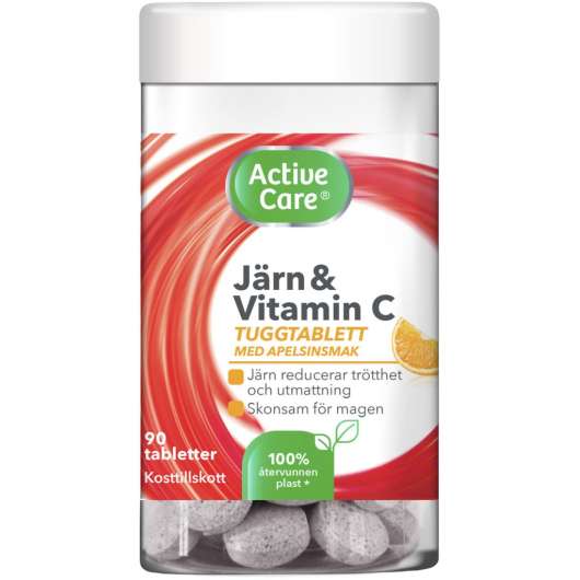 Active Care Järn & Vitamin C 90 tuggtabletter