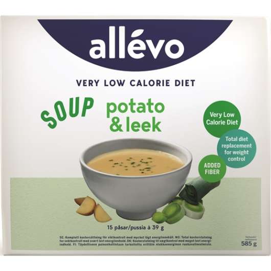 Allévo Soup Potato/Leek VLCD 15 påsar x 39 g