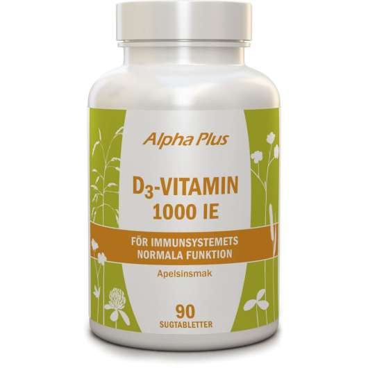 Alpha Plus D3-vitamin 1000 IE 90 sugtabletter