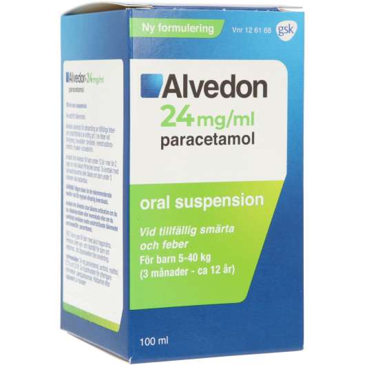 Alvedon 24 mg/ml oral suspension 24 ml