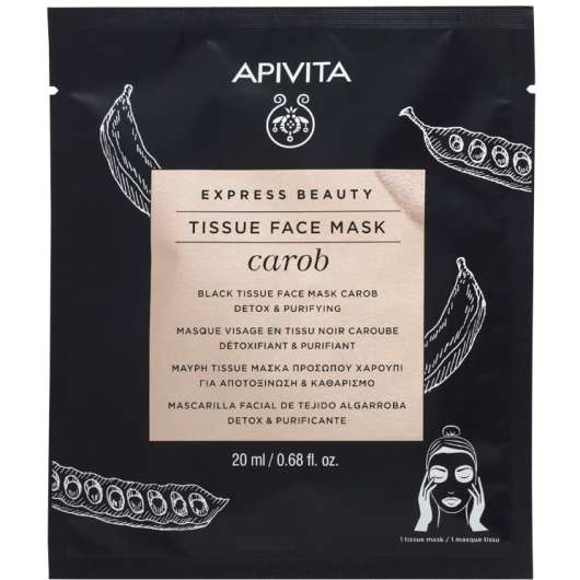 APIVITA Express Beauty Black Tissue Face Mask Detox & Purifying with C