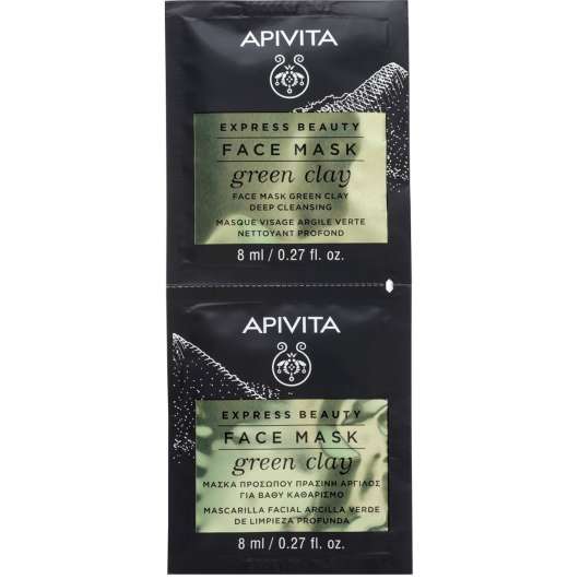 APIVITA Express Beauty Deep Cleansing Face Mask with Green Clay 2X8 ml