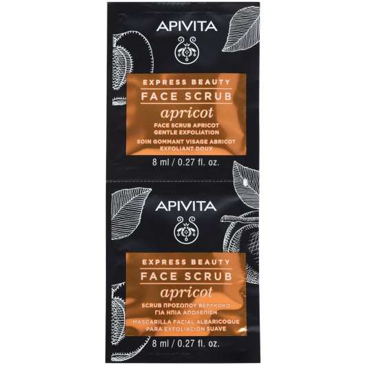 Apivita express beauty face scrub for gentle exfoliation with apricot