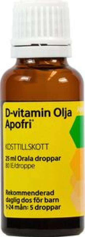 Apofri D-vitamin Olja Apofri orala droppar, lösning 80 IE/droppe 25 ml