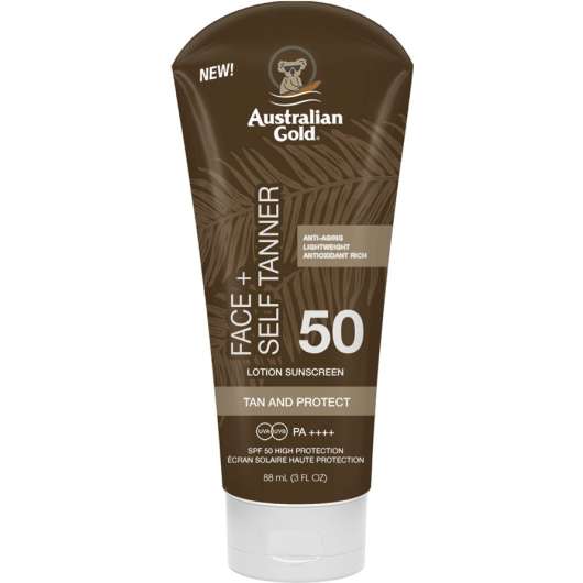 Australian Gold SPF 50 Face + selftanner  88 ml