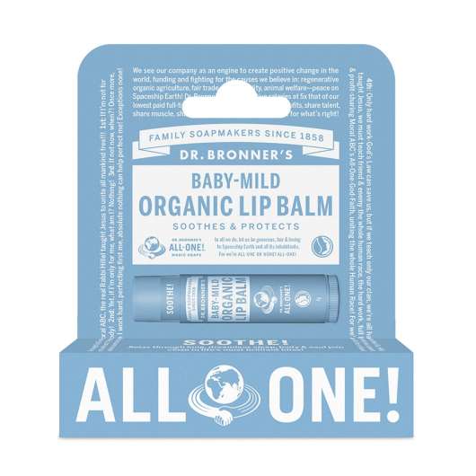 Baby-Mild Organic Lip Balm Hang Pack, 4 g Dr. Bronner