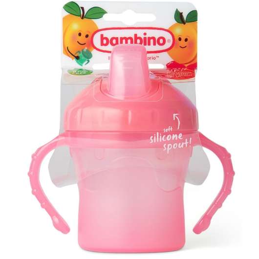 Bambino Easy Sip! Spillproof cup with Soft Spout Pink 190 ml