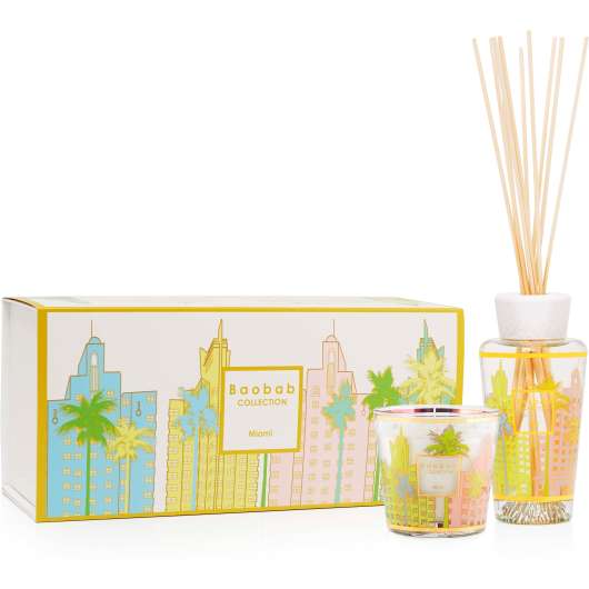 Baobab Collection Miami Gift Box Fragranced Candle + Diffuser