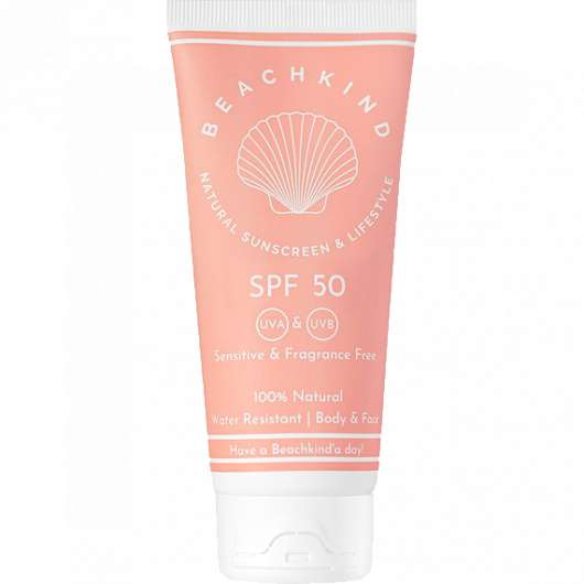Beachkind Natural sunscreen sensitive fragrance free SPF50 50 ml