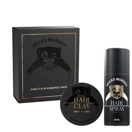 Beard Monkey Giftset Hair 2020 Clay & Hairspray 100 ml