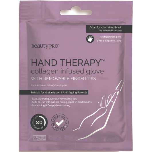 Beauty PRO Hand Therapy Collagen Infused Glove With Removable Finger T