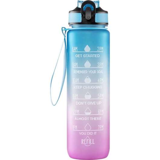 Beauty Rebels Motivational Water Bottle 1 L Blue Lilac