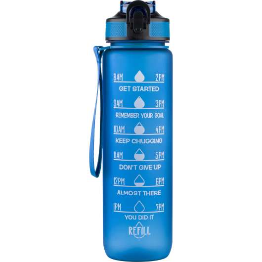 Beauty Rebels Motivational Water Bottle 1 L  Blue