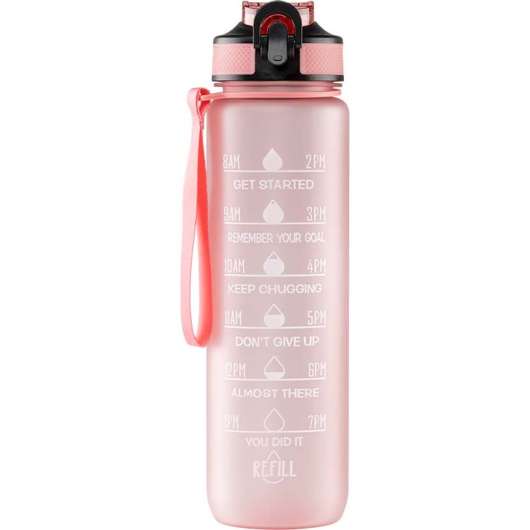 Beauty Rebels Motivational Water Bottle 1 L Pink