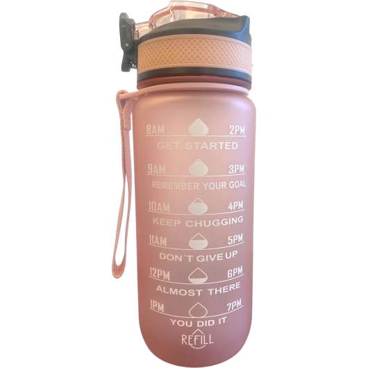 Beauty Rebels Motivational Water Bottle 600 ml Pink