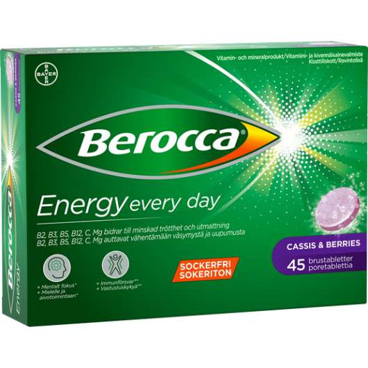 Berocca Energy Cassis & Berries 45 brustabletter