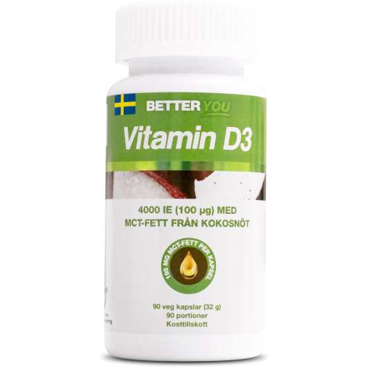 Better You Vitamin D3 4000 IE + Kokosolja 90 st