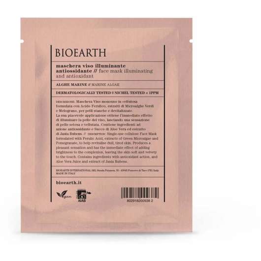 Bioearth Sheetmask Illuminating and Antioxidant 15 ml