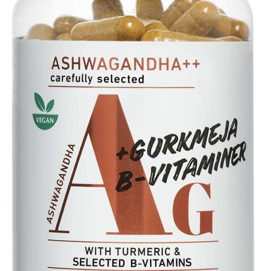BioSalma Ashwagandha + Gurkmeja, B-vitaminer 120 tabletter