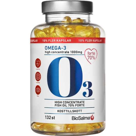 BioSalma Omega-3 Forte 70% 1000 mg 132 kapslar