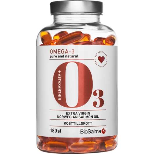 BioSalma Omega-3 Salmon Oil 1000 mg 180 kapslar