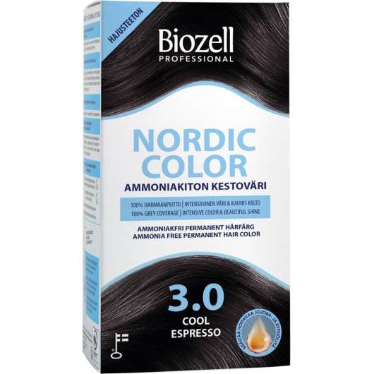Biozell Nordic Color Permanent Hair Color Cool Espresso 3.0