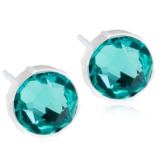 Blomdahl Earrings Nickel Free Plastic 6 mm Turquoise