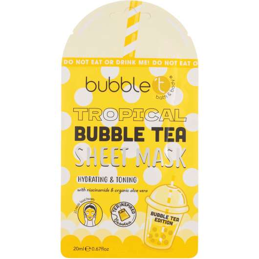 BubbleT Bubble Tea Sheet Mask  Tropical