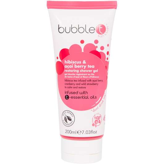 BubbleT Shower Gel Hibiscus & Acai Berry Tea 200 ml