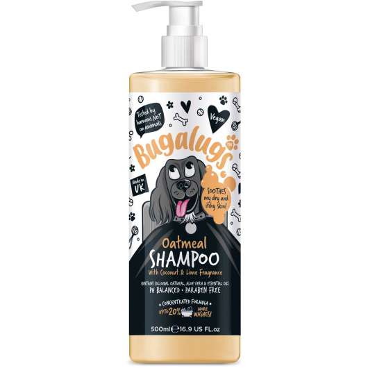 Bugalugs Oatmeal Dog Shampoo with Pump 500 ml