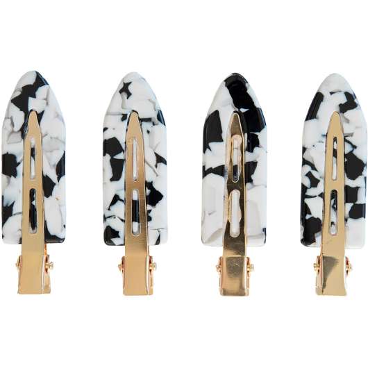 ByBarb 4-Set Of Make Up Clips Black and White