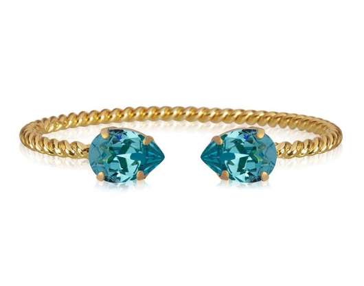 Caroline Svedbom - Mini Drop Bracelet Gold Light Turquoise