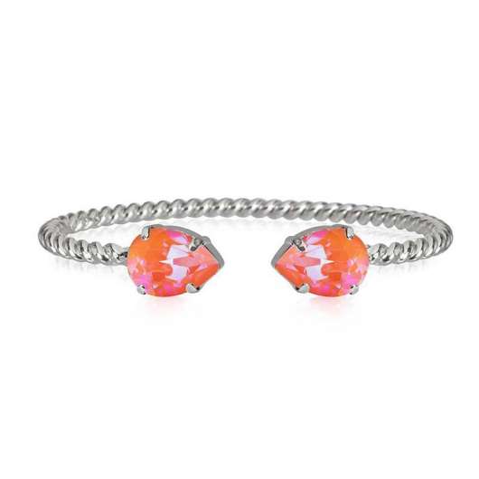 Caroline Svedbom - Mini Drop Bracelet Rhodium Orange Glow Delite