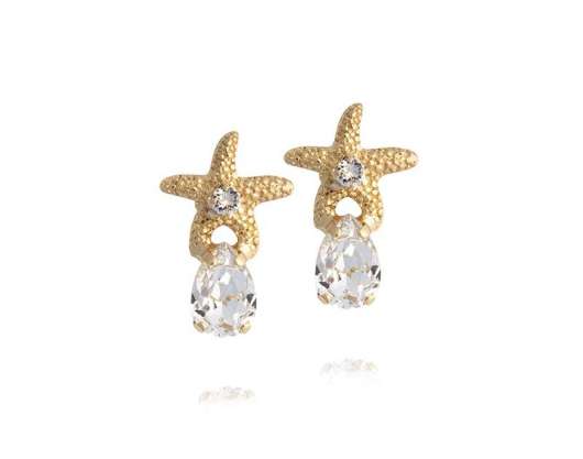 Caroline Svedbom - Mini Sea Star Earrings Gold Crystal