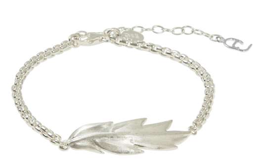 CU Jewellery - Feather/Leaf Chain Bracelet Silver