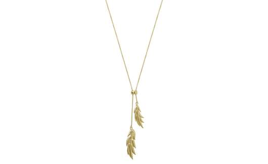 CU Jewellery - Feather/Leaf Double Necklace Gold