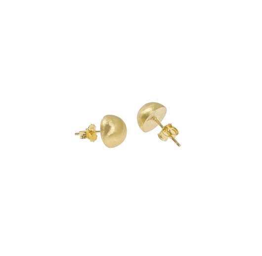CU Jewellery - Feather Small Round Ear Gold