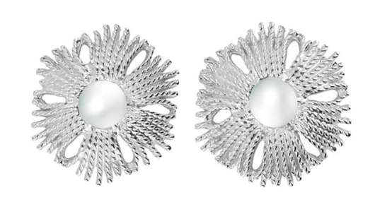 CU Jewellery - Gatsby Big Pearl Ear Silver