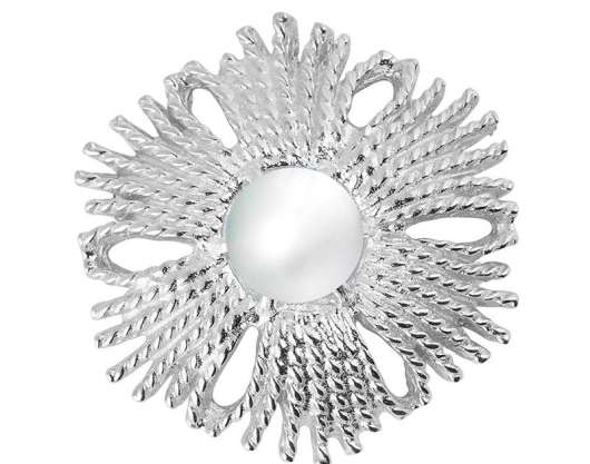 CU Jewellery - Gatsby Big Pearl Ring Silver