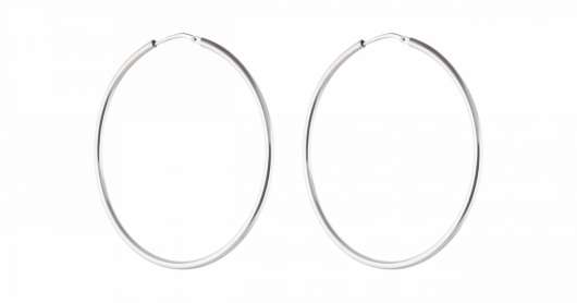 CU Jewellery - Letters Hoop Ear Silver