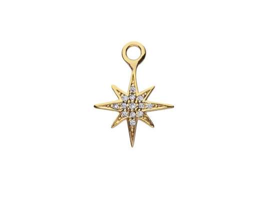 CU Jewellery Letters One Star Pendant for Hoops Gold