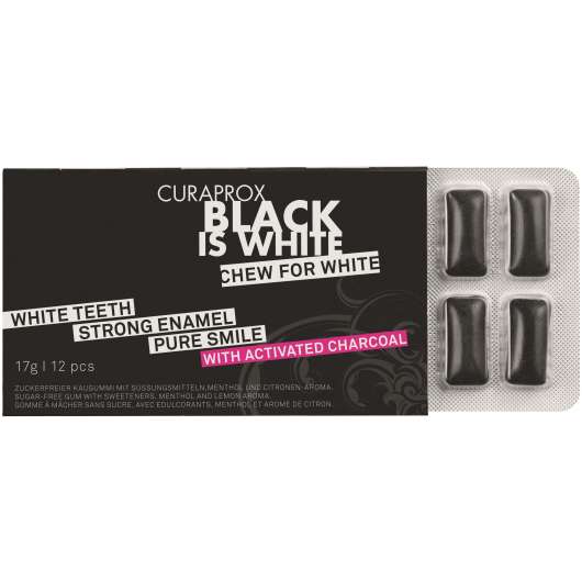 Curaprox White Is Black Black Is White ToGo Tuggummi 12-pack