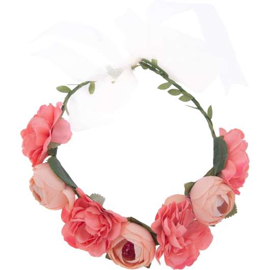 Dazzling Flower Head Band Coral